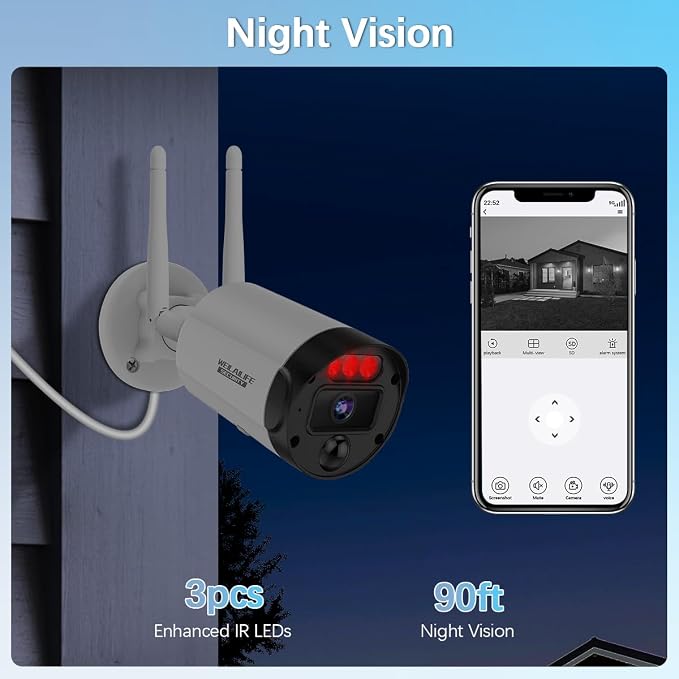 【All-in-One Security System】 5MP Outdoor Wireless Security Camera System - Image 9
