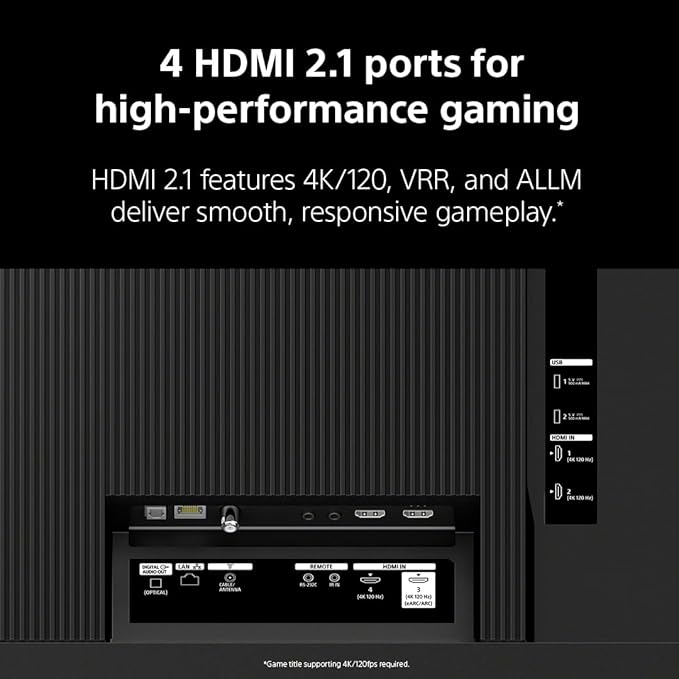 Sony 50 Inch BRAVIA 3 II LED 4K HDR Smart Google TV with Gemini K-50XR30M2 | XR Processor with AI Technology, Dolby Vision/Atmos, 120Hz Refresh Rate, 4K movie credits included, 4xHDMI 2.1, PS5 Features - Image 6