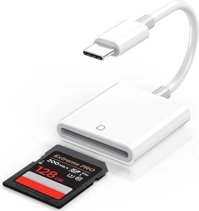 iPhone SD Card Reader USB C, Digital Camera Adapter iPhone 17, Trail Camera SD by MTIQHS
