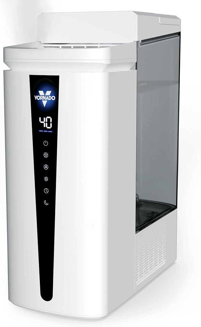 Vornado MISTIC 6 Whole Room Ultrasonic Humidifier, Top-Fill, Aromatherapy, 1.5-Gallon Tank, 3-Gallon Output, Warm or Cool Mist Humidifier, Automatic Humidity Control, Included Scent Pads by Vornado