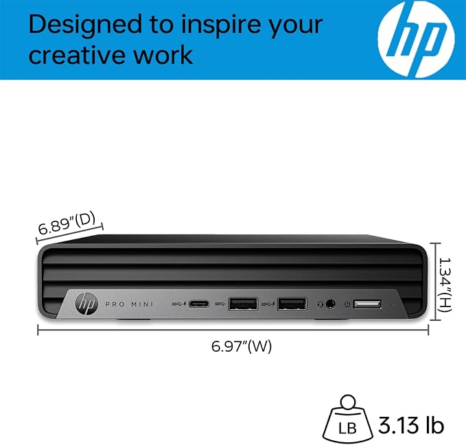 HP Prodesk 400 Mini PC, i7-12700T, 16GB DDR4 RAM, 512GB SSD, Windows 11 Pro | Ultra-Compact & Silent Design Desktop Computer for Business, 3X 4K Display Support, Wired Keyboard & Mouse & Stand - Image 4