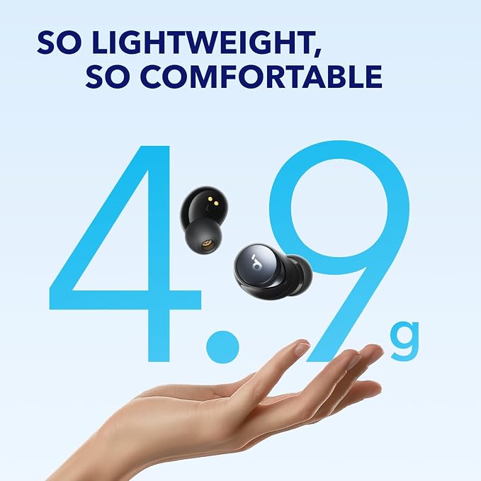 Soundcore by Anker Space A40 Adaptive Active Noise Cancelling Earbuds | Reduce Noise by Up to 98%, Ultra Long 50H Playtime, 10H Single Playtime, Hi-Res Sound, Comfortable Fit, Wireless Charge - Image 6