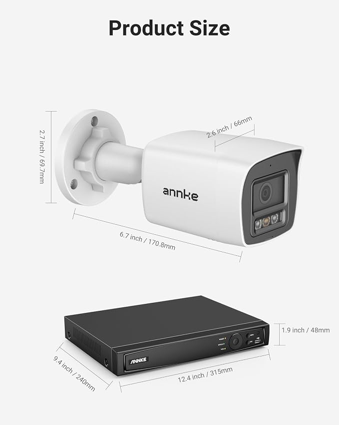 ANNKE H1200 12MP Security Camera System, H.265+ 8CH NVR, 4X 12 Megapixel UHD - Image 9