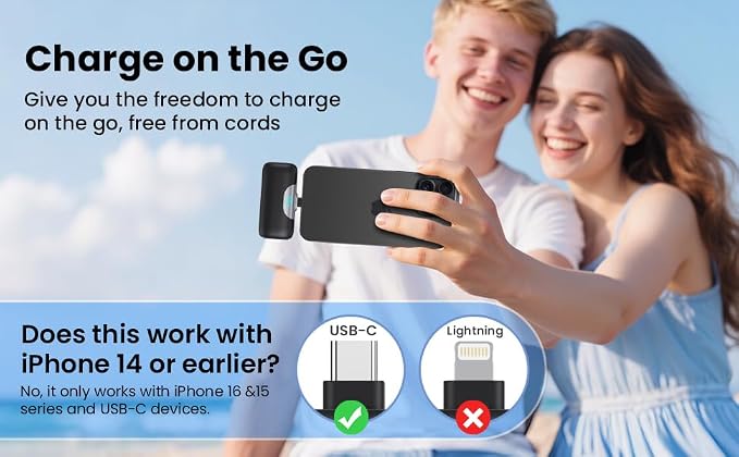 Mini Portable Charger for iPhone 17/16/15 Series,Upgraded 5500mAh PD Fast Charging USB-C Power Bank,Travel Pocket Size Portable Phone Charger for iPhone17/17Pro/17Pro Max/Air/16/15,Samsung,Android etc - Image 9