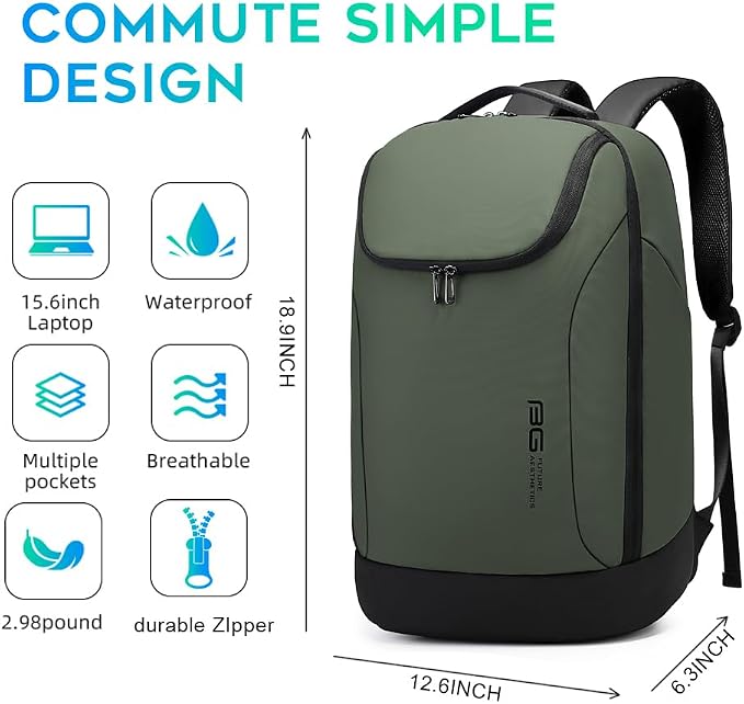 BANGE Business Commute Backpack Waterproof fit 15.6 Inch adopt in Commute - Image 2