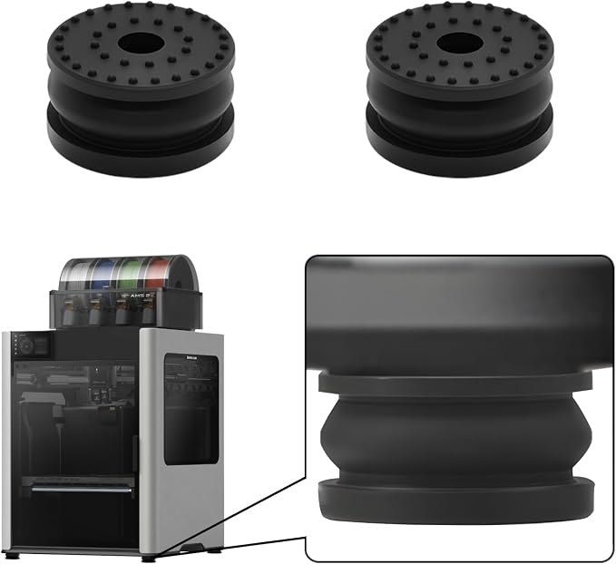 4PCS Anti-Vibration Feet Kit for Bambu Lab H2 Series, 3D Printer Parts Upgrade - Image 6