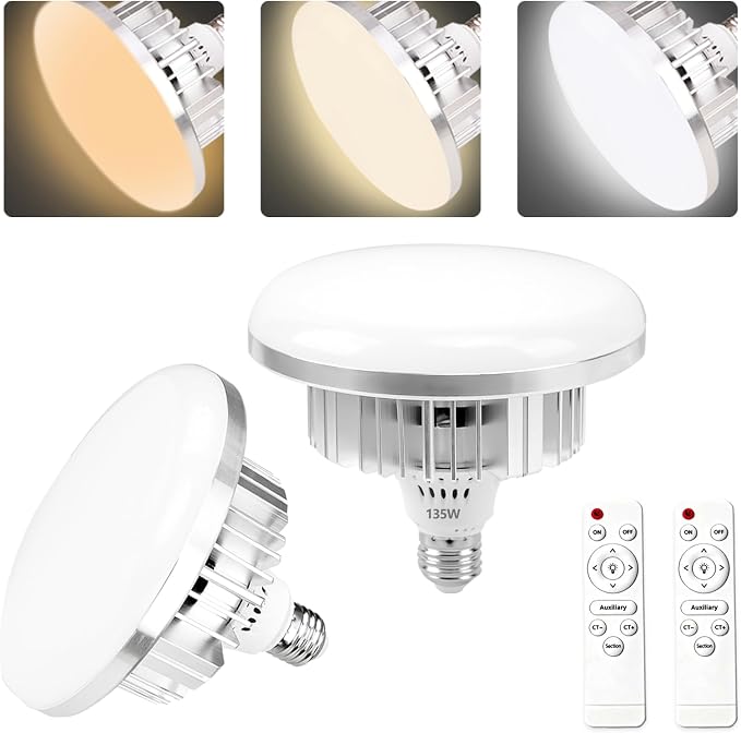 EMART 2Pack 135W Photography Light Bulb by EMART