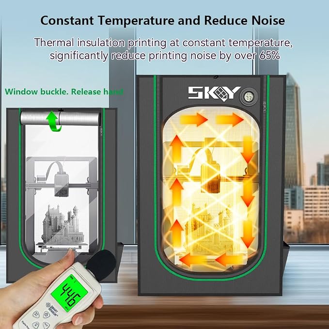 Skouphy 3D Printer Enclosure Fireproof and Dustproof Tent Constant Temperature - Image 4