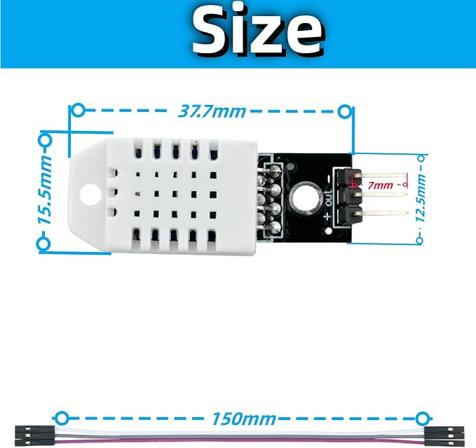 3Pcs DHT22 AM2302 Digital Temperature and Humidity Sensor Module | Replace - Image 2