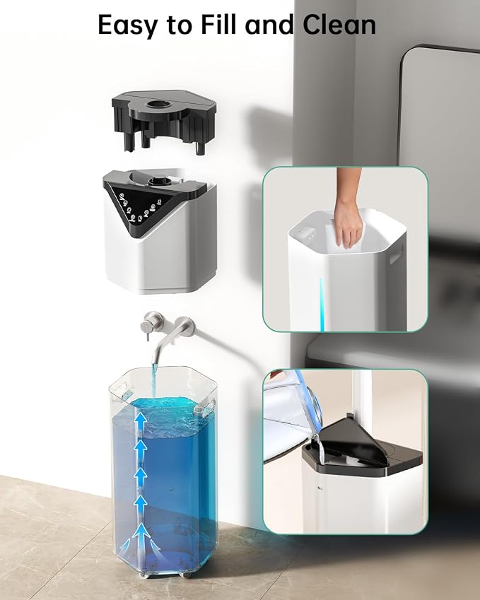 5Gal Smart Humidifier Large Room up to 2800ft², 1000mL/h, APP & Remote Control, 180° Auto Rotating Nozzle, 24H Timer, 60H Supersized Cool Mist Humidifiers for Whole House Home Office Plants - Image 7