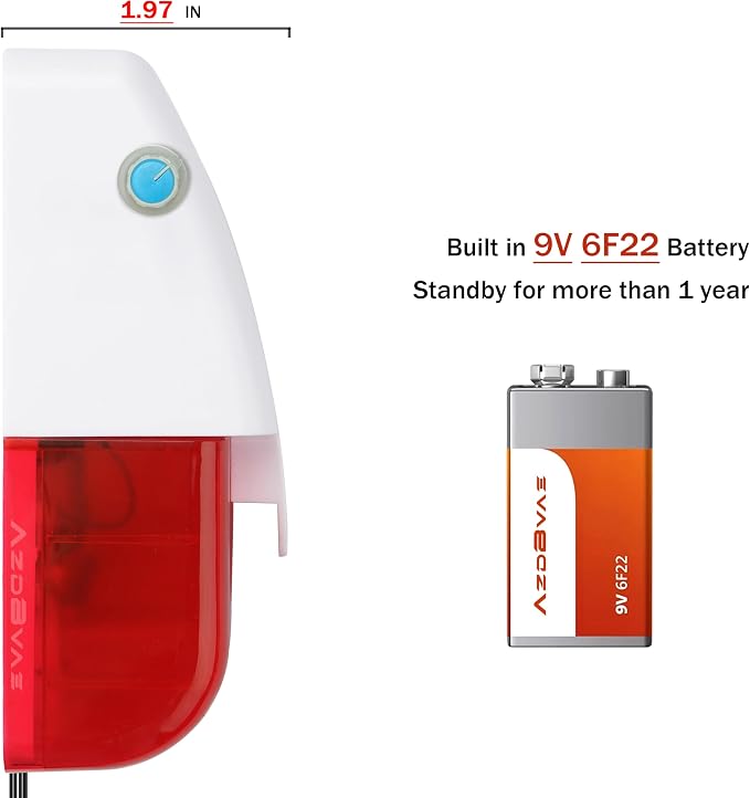 High / Low Water Level Sensor Detector Alarm 120 dB Red Strobe Siren, - Image 4