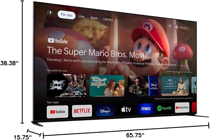 Sony BRAVIA 9 K75XR90 75 inch 4K HDR Smart QLED Mini-LED TV Bundle with Premiere Movie Streaming Package & TV Setup Bundle with Wall Mount + Surge Adapter + HDMI Cable & More (2024 Model) - Image 10