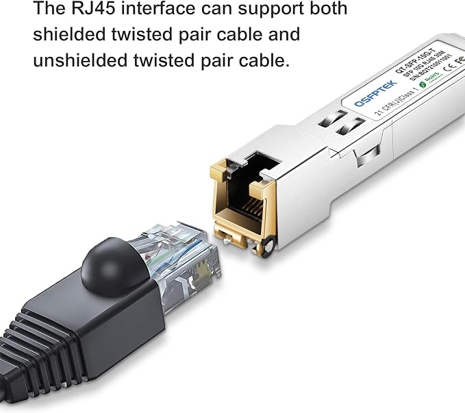 10G SFP to RJ45, 10GBASE-T Transceiver, 10Gbe T, 10G Copper SFP+ RJ-45 - Image 2