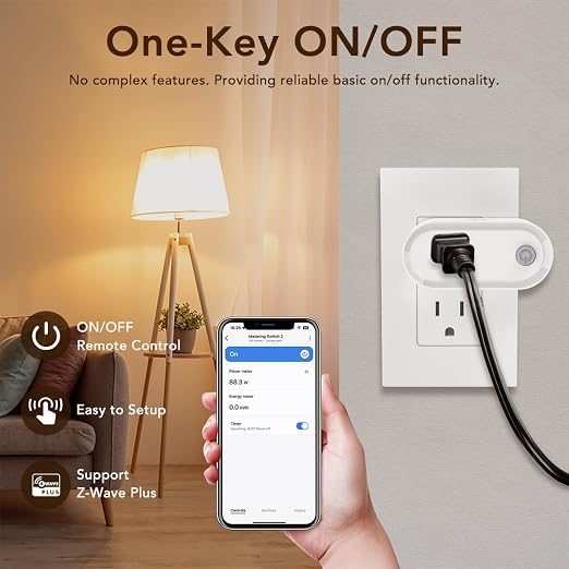 NEO Z-Wave Plus Smart Mini Plug, Compact Z-Wave Outlet - Image 3
