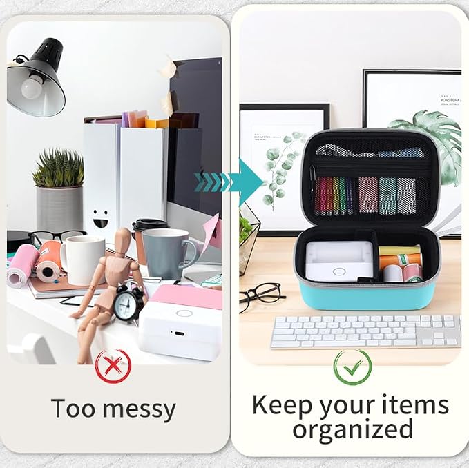 Carrying Case for Print Pods Mini Printer, Portable Mini Thermal Sticker Maker - Image 2