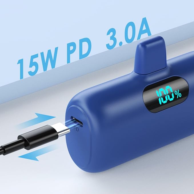 Small Portable Charger for iPhone 5000mAh, PD Fast Charging Power Bank,Mini Battery Pack Portable Phone Charger Travel Essentials for iPhone 14/14 Pro Max/13/13 Pro/12 Pro/11/XS/XR/X/8/7/6/SE Series - Image 6