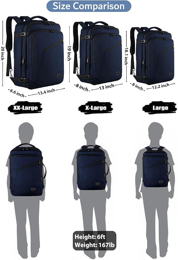 MATEIN Backpack for Travel, 27L Water Resistant Carry on Backpack Fits Overhead - Image 4