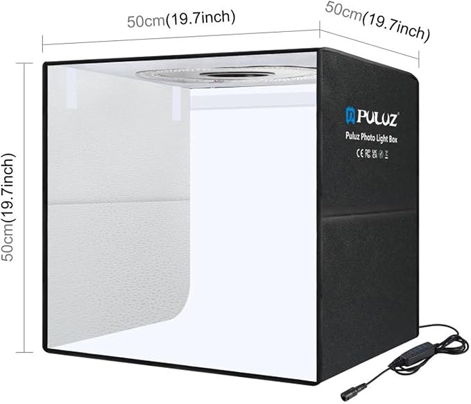 20"/50cm Light Box, PULUZ Large Photo Studio Shooting Tent 200 LED Light CRI≥90 - Image 2