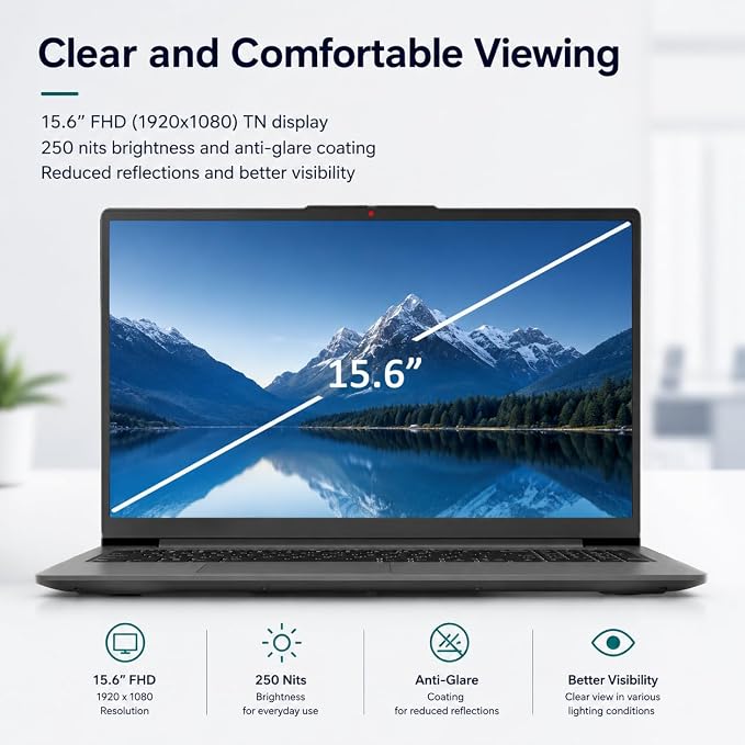 Lenovo Slim 3 Touchscreen Business Laptop, Ryzen 7 5825U Processor (Beats i7-1355U), 15.6" FHD LED Display, 16GB RAM, 512GB PCIe SSD, SD Card Reader, WiFi 6, Windows 11, WOWPC Recovery USB - Image 6