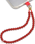 Agate Beaded Phone Wrist Strap for Women Men Stone Beads Charm Handmade by Aluckiss