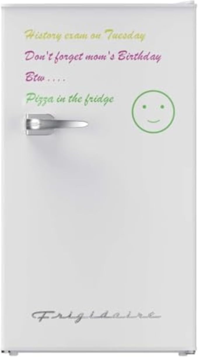 Frigidaire EFR331-WHITE 3.2 Cu ft Eraser Board Mini Compact Dorm Fridge (White) by Unknown