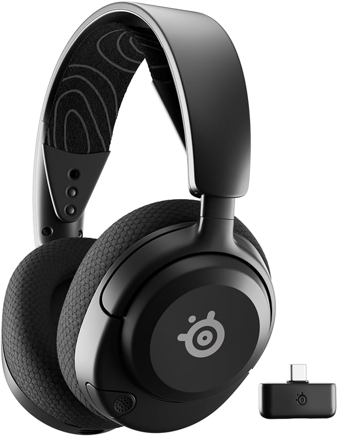 SteelSeries Arctis Nova 5 Wireless Multi-System Gaming Headset — Neodymium Magnetic Drivers — 100+ Audio Presets — 60 HR Battery — 2.4GHz or BT — ClearCast Gen2.X Mic — PC, PS5, PS4, Switch, Mobile by Unknown