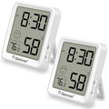 Geevon 2 Pack Mini Digital Hygrometer Gauge Indoor Thermometer by GEEVON