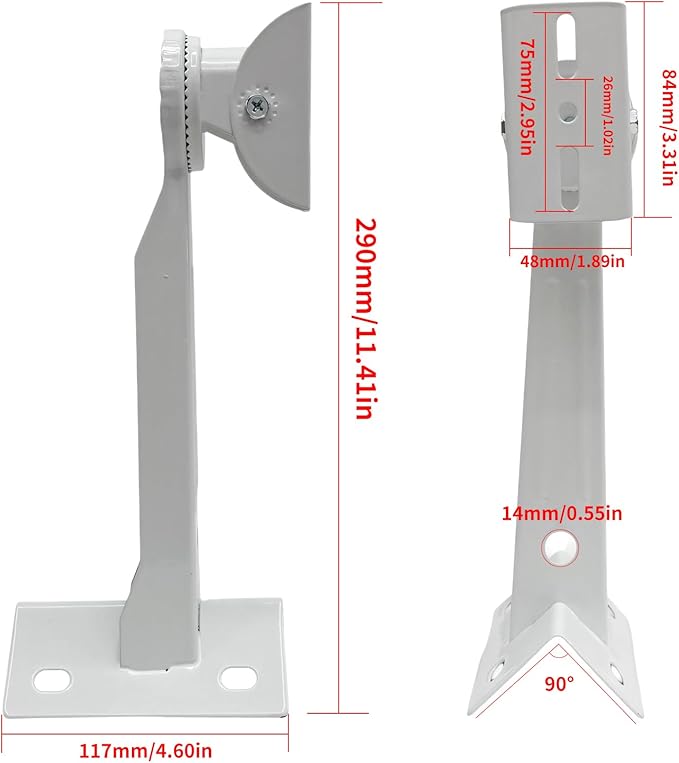 L-Shape Dome Camera Bracket, Wall Ceiling Mount - Image 5