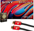 Sony BRAVIA 9 K75XR90 75 Inch 4K HDR Smart QLED Mini-LED TV (2024) Bundle with Deco Gear 4K HDMI 2.0 Cable w/Pure Copper Conductors x2 & CPS Exclusive 50 Month Protection Pack (BEACH-CPS-504000) by Unknown