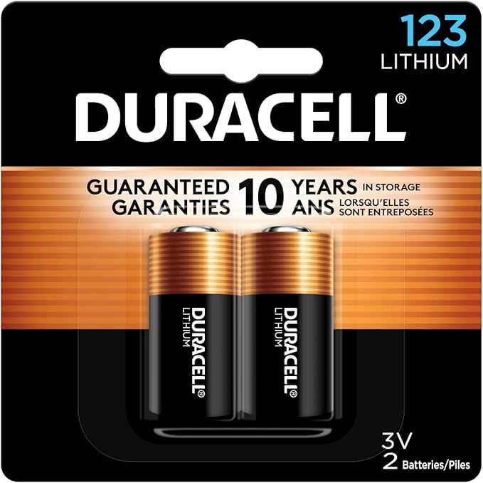 Duracell CR123A 3V Lithium Battery, 3 Volt High Power, Long-Lasting by Duracell