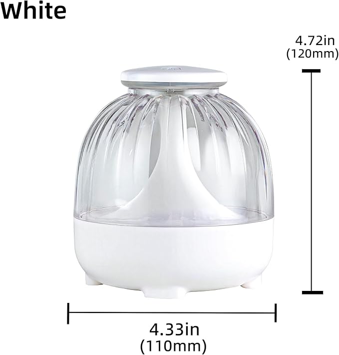 650ml USB Humidifiers for Bedroom Cool Mist Humidifier Quiet Air Humidifiers USB humidifiers for Living Room Home Office,2 Mist Modes,Night Light White - Image 7