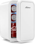 BEICHEN Mini Fridge,6 Liter / 8 Can Small Fridge for Bedroom, Car, Office | AC100-120 V/DC 12 V Portable Thermoelectric Cooler & Warmer for Skincare, Food, Drinks,White by BEICHEN