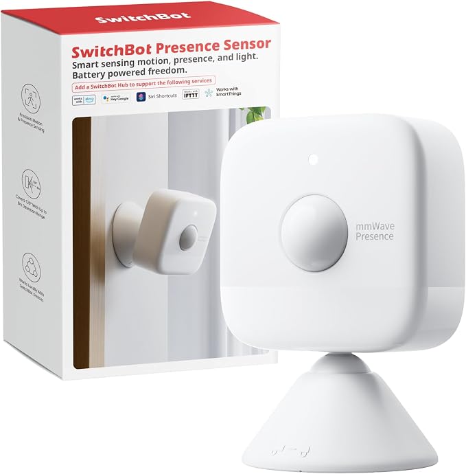 SwitchBot Smart mmWave Radar Motion Sensor, Compatible by SwitchBot