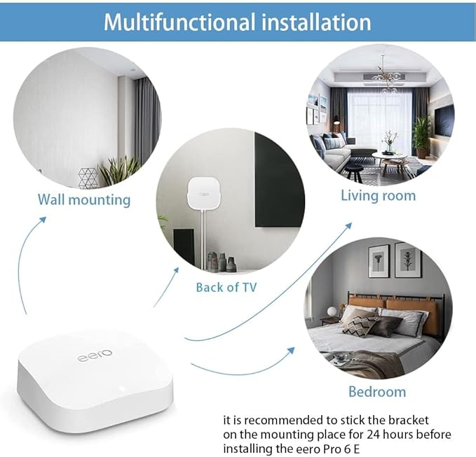 Huafly eero Pro 6E Wall Mount, VHB Stick On Holder, Strong Adhesive Holder - Image 5