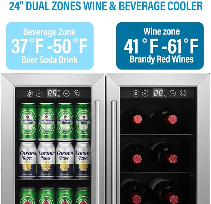 DOGHLY 190 Cans/6.0 Cu.Ft Beverage Refrigerator Glass Door Mini Fridge | Fast Cooling Mini Cooler with Adjustable Shelves for Soda, Beer, Wine, Low Noise Beverage Fridge for Home, Office,and Dorm - Image 3