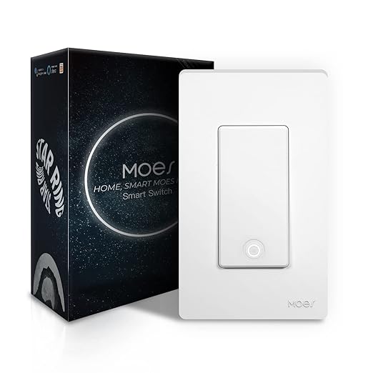 MoesGo 2nd Generation WiFi Smart Light Switch, Smart Wall Switch 2.4GHz WiFi by MoesGo