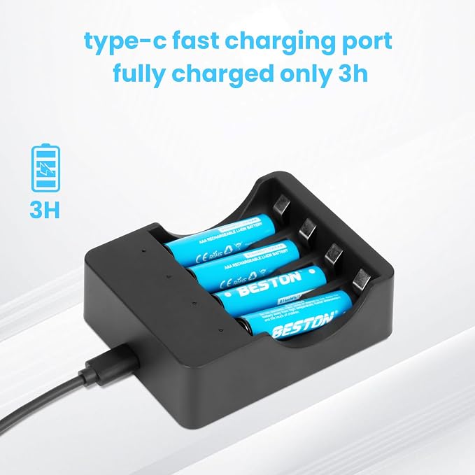 BESTON Rechargeable Lithium AAA Batteries - Image 4