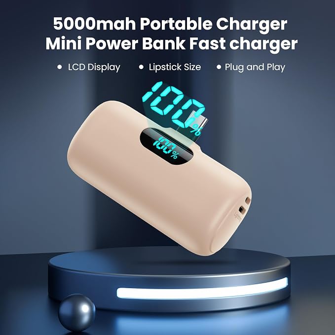 Mini Portable Charger Power Bank for iPhone 17/16/15 Series, 5000mAh PD USB C Cell Phone Portable Power,Travel Essentials Battery Pack for iPhone 17/17 Air/16/16 pro/15 Series/Android/Samsung Galaxy - Image 6