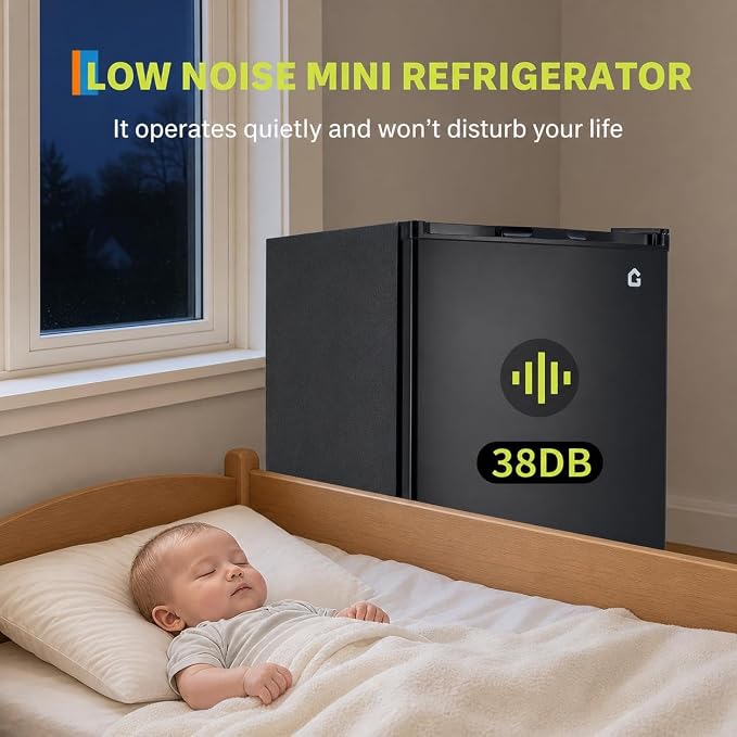 4.5 cu ft Mini Fridge Freezer, Energy-Efficient, Quiet, Adjustable Shelves | Single door, compact, for dorm, office, bedroom, kitchen, and bar use - Image 3