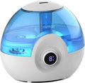 raydrop 2.2L Humidifiers for Bedroom, Cool Mist Humidifiers with Timer, Digital Knob, 26dB Quiet Small Humidifier for Baby, Nursery and Plants with Night Light, 30 Hours Runtime, Easy to Fill & Clean by raydrophumidifiers