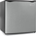 Igloo 1.6 Cu.Ft Mini Fridge with Freezer - Single Door Compact Refrigerator with Glass Shelves for Homes, Dorms & Offices - Keep Drinks & Frozen Foods Cool with Temperature Control Fridge - Platinum by Igloo