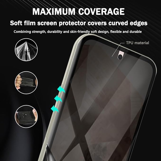 1 Pack for Google Pixel 8a Privacy Screen Protector - Image 5