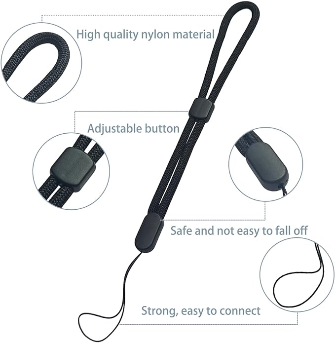 yuntop 5PCS Wrist lanyard, 7.8 inch Hand Wrist Strap Lanyard, Adjustable Nylon - Image 3
