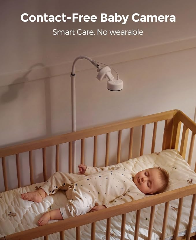 Momcozy Smart Baby Monitor, 2K HD Contact-Free Baby Camera, Table & Floor Stand - Image 2