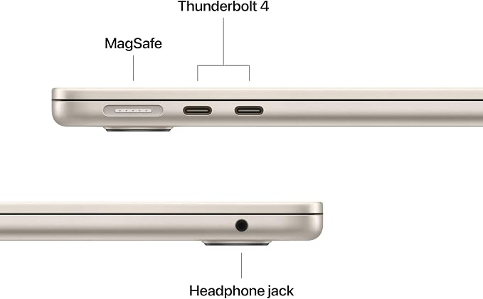 Apple 2026 MacBook Air 13-inch Laptop with M5 chip: Built for AI, 13.6-inch Display, 24GB Unified Memory, 1TB SSD, 12MP Center Stage Camera, Touch ID, Wi-Fi 7; Starlight with AppleCare+ (3 years) - Image 6