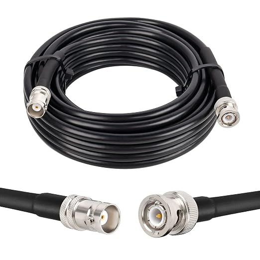 MOOKEERF BNC Male to BNC Female Coaxial Cable 50 ohm RG8X Coax Ultra Low Loss by MOOKEERF