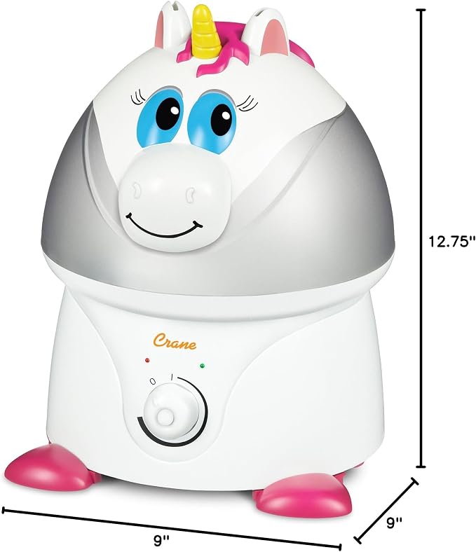 Crane Unicorn Ultrasonic Cool Mist Humidifier with Auto Shut-Off, For Baby Nursery and Kids Room, 1 Gallon Tank, Animal Humidifier For Kids Room - Image 10