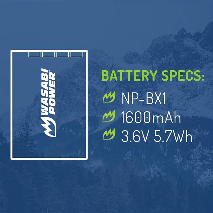 Wasabi Power NP-BX1 Battery for Sony NP-BX1/M8, ZV-1 II, Cyber-Shot DSC-HX95 - Image 3