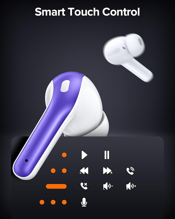TAGRY Bluetooth Headphones True Wireless Earbuds 60H Playback LED Power Display Earphones with Wireless Charging Case IPX5 Waterproof in-Ear Ear buds with Mic for TV Smart Phone Laptop Computer Sports - Image 5
