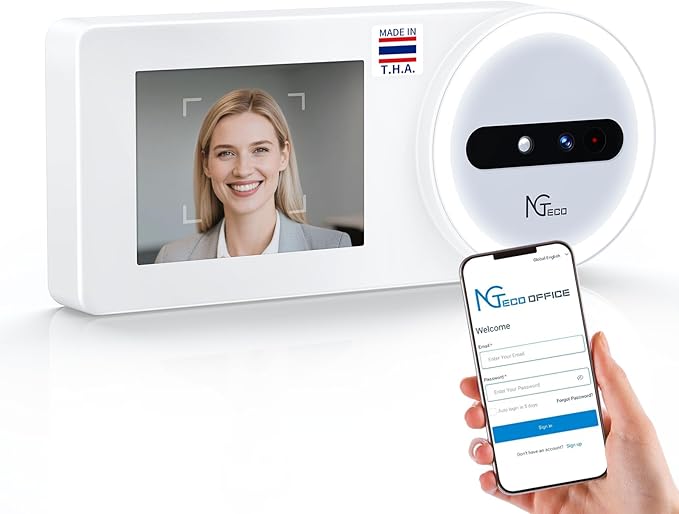 NGTeco Time Clock Cloud-Based, TC5 Face Recognition Time Clocks by NGTeco